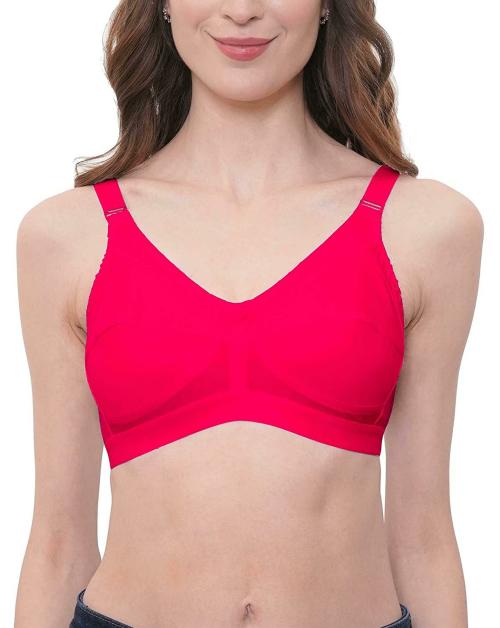 Eve's Beauty Women Hot Pink 40C Full Coverage Cotton Bra (40C)