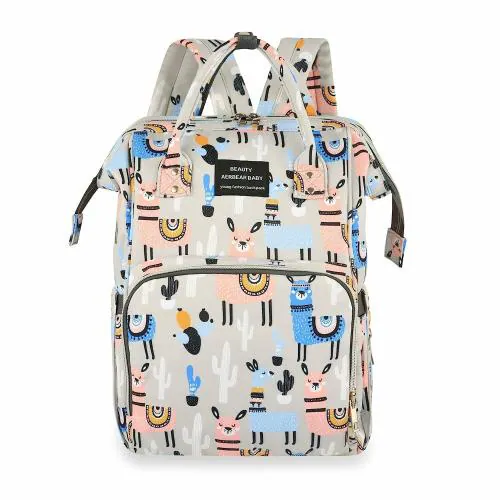 SAEKOS Baby Diaper Bag | Mom Travel Basic Edition|Stylish Maternity Backpack | Large Capacity to Carry all Baby Needs | Use for Traveling, Occasion | Durable & Multifunctional Waterproof Mother Bag for Travel with Baby