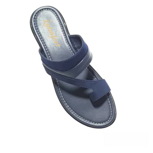 Lotusfeet Women Lf00048 Flat Sandal Chappal - 7-7.5 Uk (Blue)