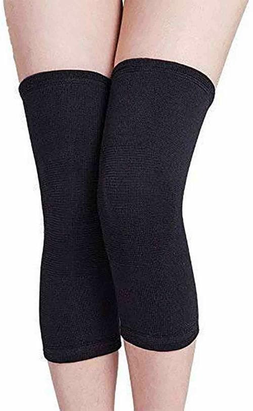 ogimi - ohh Give me KNEE WARMERS, WOOLEN KNEE CAP LEG WARMER (BLACK)