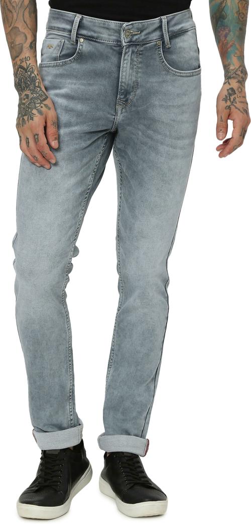 Mufti Grey Skinny Fit Denim Deluxe Stretch Jeans