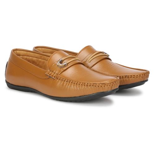Kraasa Tan Loafers For Men