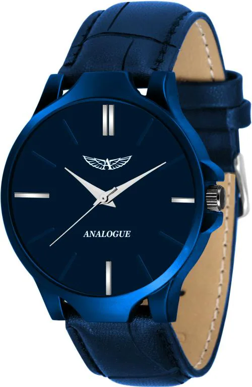 Analogue Analog Blue Dial Blue Strap Watch For Boys (Anlg-428-Blue-Blu)