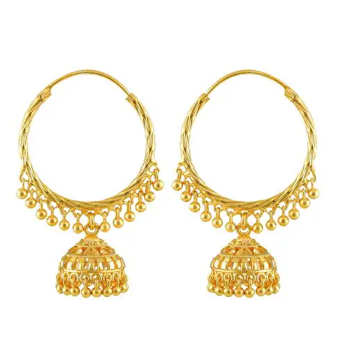 Vighnaharta Stylish Alloy Gold Plated Chandbali Earring, jhumki Earring for Women and Girls {VFJ1437ERG}