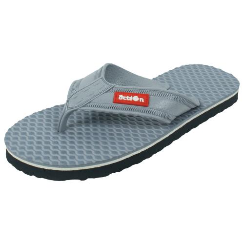 Action Grey Flip Flops for Men