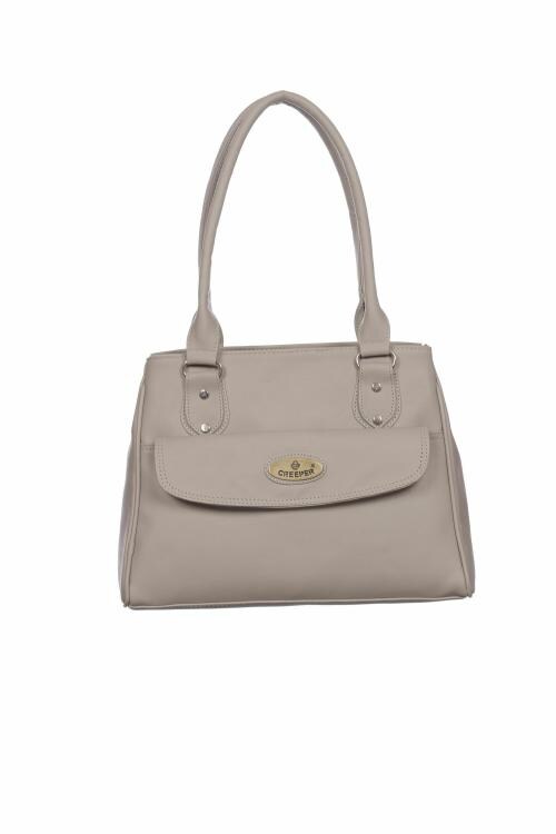 Creeper Women Beige Artificial Leather Shoulder Bag