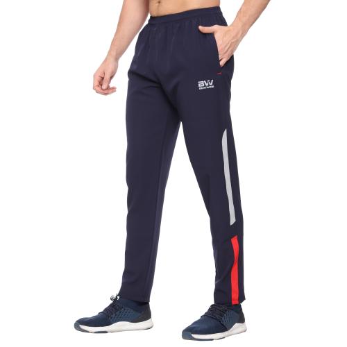 BW:BEATWIDE Men's Ns Lycra Polyester Mix Track Pant For Running | Gym | Casual Wear | Morning Walk -NAVY BLUE-S