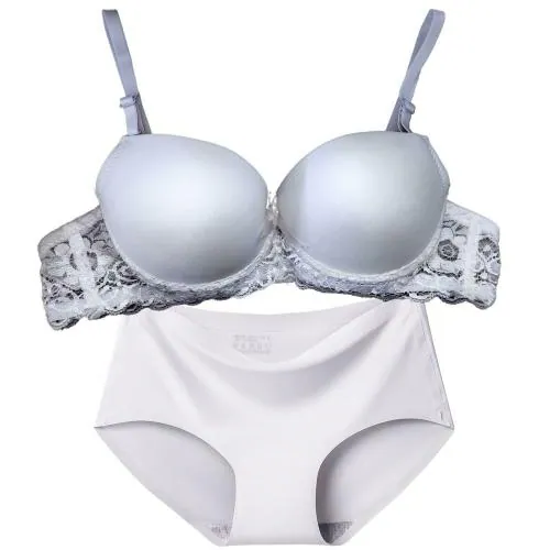 SENECIO White Bra, Panty Set