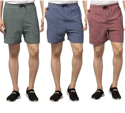 Awala Fashion Men's Cotton Multicolor Casual Solid Boxers for Men's Pack of 3