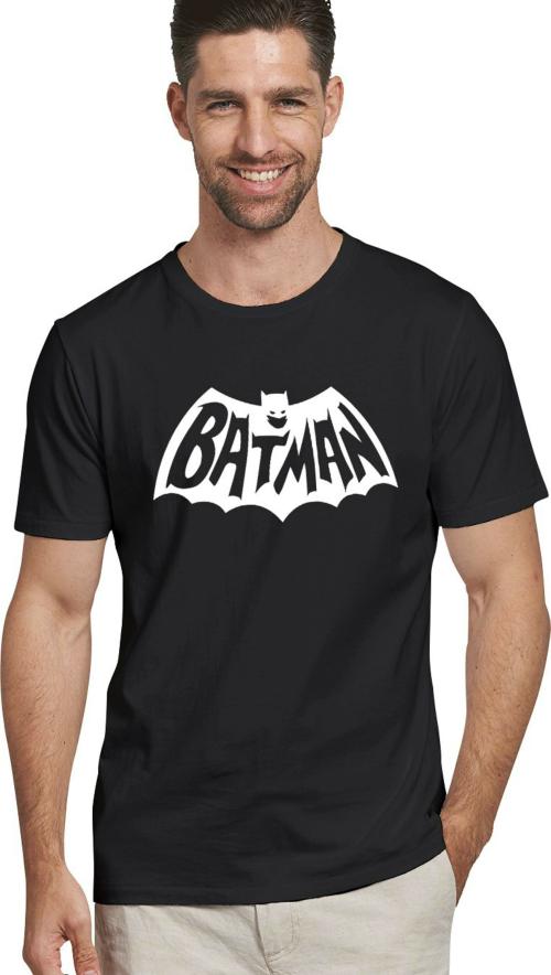 Dippy Drapes Men Black Cotton Blend Superhero Half Sleeve Batman Round Neck T-Shirt