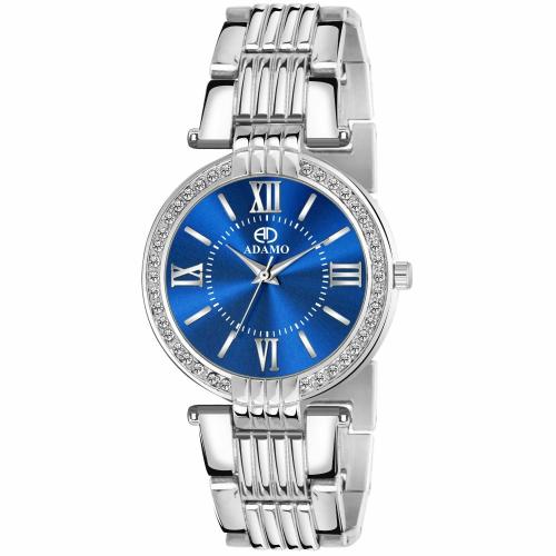 ADAMO Designer Blue Dial Women's & Girl's Watch 864SSM05