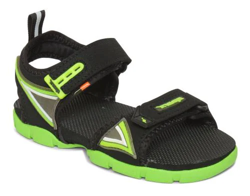 Sparx Men SS-473 Black Fluorescent Green Floater Sandals