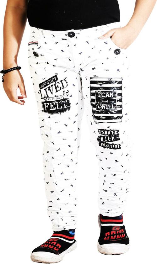 AD & AV Boys White Indian Cotton Single Pants
