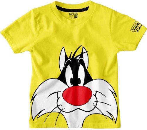 Bonkids Boys Yellow Cartoon, Superhero Pure Cotton T Shirt (12-13 Years)