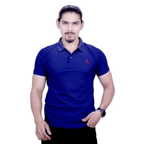 JOYKART Premium Solid Polo T-shirt for Men | Ultra Soft, 100% Cotton, Short Sleeve Men's Collar Sports T-shirt NAVY BLUE M
