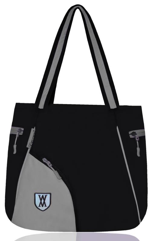 WILD MODA Kat Women Shoulder and Tote Bag (Black & Grey)