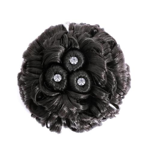 Buy Navmav Black Synthetic Bridal Hair Bun Extension Artificial Juda