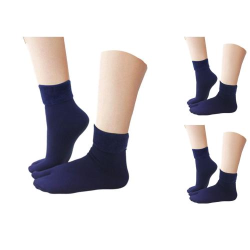 TENDSY Men's and Women's Velvet Winter Thermal Socks (Nat Winter Thvy Blue, Free Size) - Pack of 3 Pairs