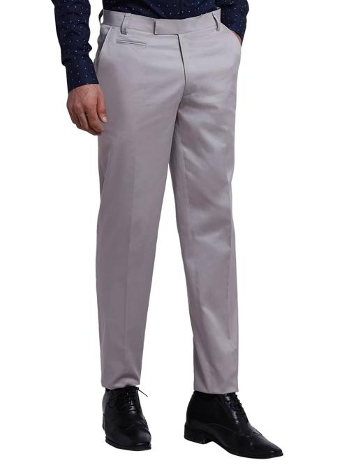 Rhysley Men Grey Cotton Formal Pant - 44