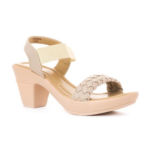 Khadim Beige Heel Sandal for Women