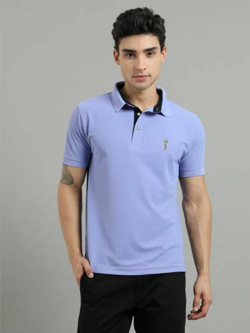 Stellers Men's Regular Fit Polo T-Shirt Light Purple