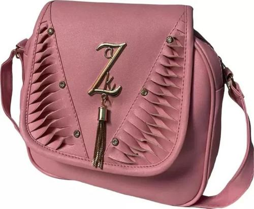 Grabon Womens Polyurethane Pink Casual Medium handbag Bag