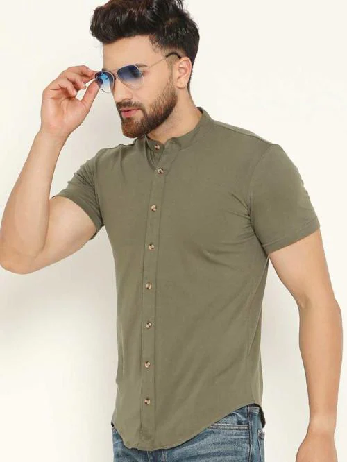 TRY THIS MEN COLLAR NECK COTTON T-SHIRT
