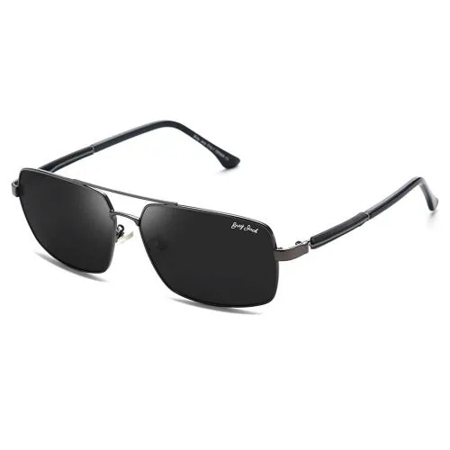 Buy Grey Jack Big Size Square Polarized Sunglasses For Men And Women
