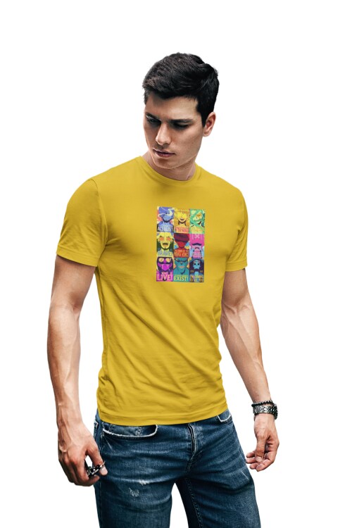 Yellow - Medium Neon One Piece T shirt For Men TeesTheDay