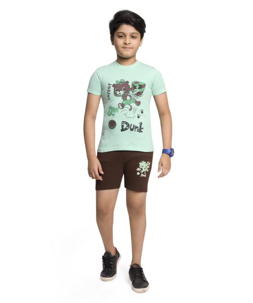 PEPP N HAGG 100% Cotton Boys Modern Clothing Set-MINT GREEN