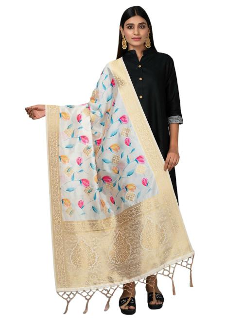 Negchaar Women Printed Ronak Fashion Pretty Banarasi Dupatta