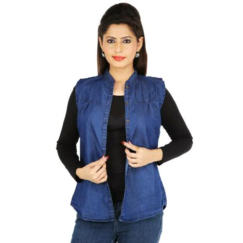 Romile Women Sleeveless Denim Jacket