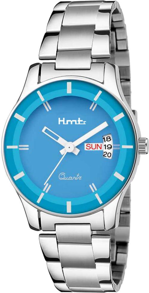 Hmtr Analog Blue Dial Silver Strap Watch For Girls (Sp Hmtr-8082-Blue)