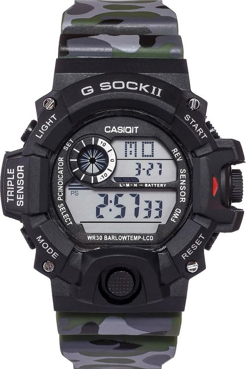 Blutech Digital Black Dial Red Strap Watch For Boys