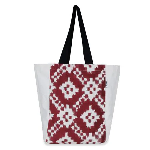 Pick Pocket Marron Printed Shopping Canvas Bag