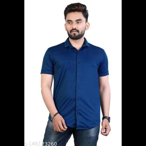 KHANJAN FASHION Men Regular Fit Solid Spread Collar Casual Shirt