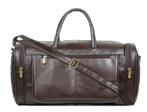 The Clownfish Milo Chocolate Polyester Weekender Bag For Unisex