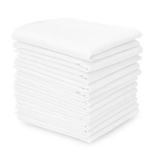 DIKHAWA Premium Cotton White Handkerchief/Hanky for Men (Pack of 12)
