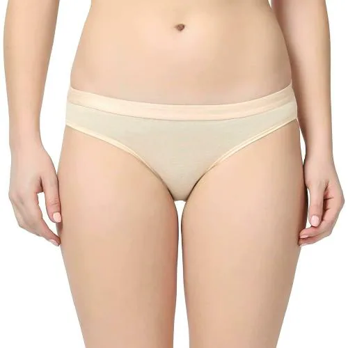 ANTAR Women Nude Hemp, Organic Cotton, Lycra Panty, Small