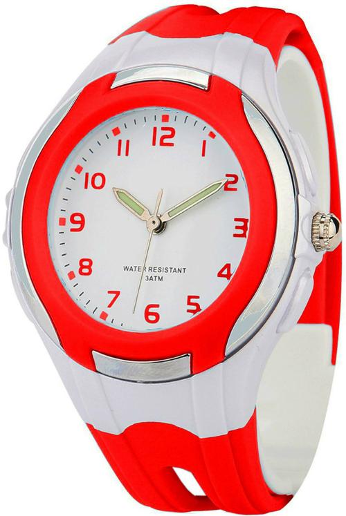 Time Up Analog White Watch For Boys And Girls