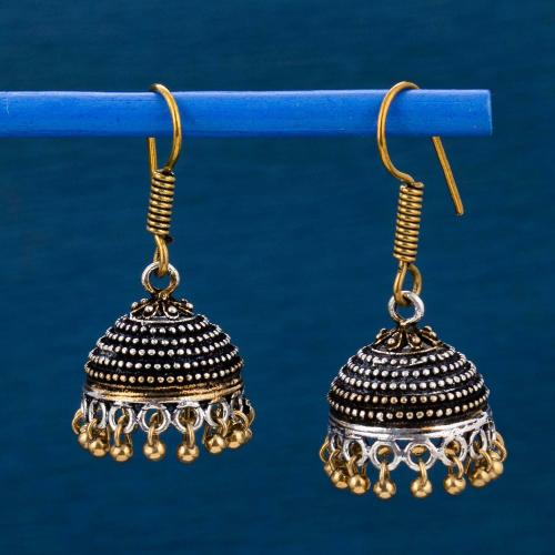 Sukkhi Blossomy Oxidised Gold Plated Jumaki Earring For Women