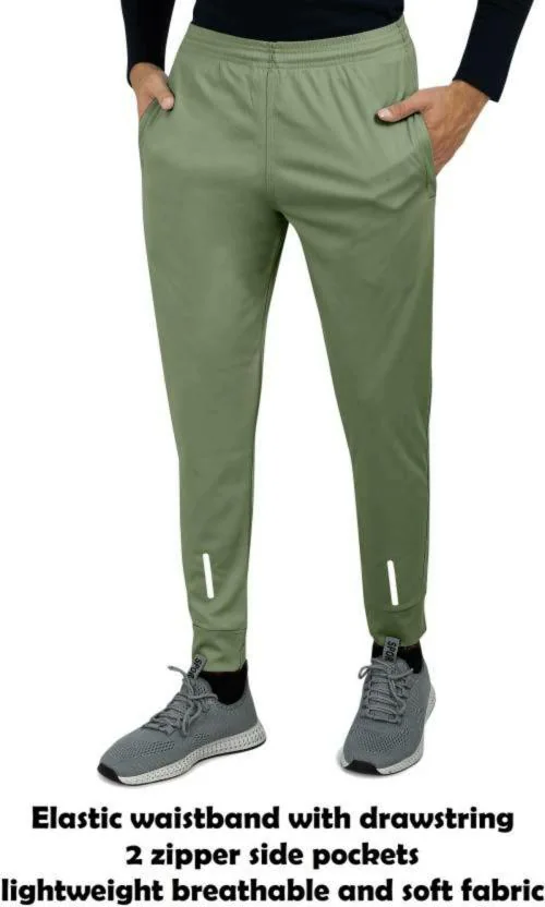 Shine N Show Men Solid Track Pants Light Green XXL