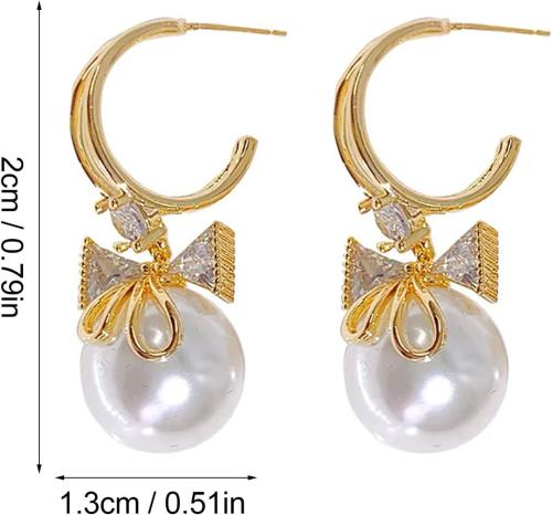PolluxCraft Korean Earrings For Women/Alloy Drops & Danglers/Gold Plated Pearl Drop Earring