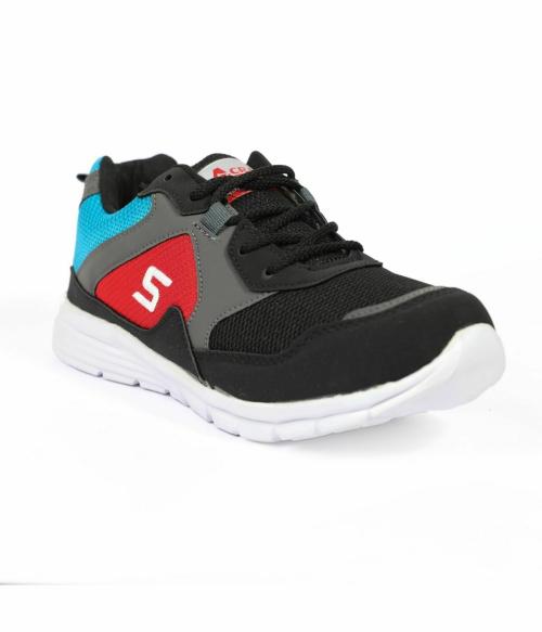 ANGEL CRAFT Black Sports Shoes for Men
