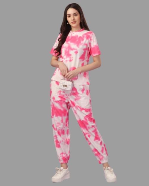 Leeli Peeri Designer Women's Cotton Blend Multicolored Colour-block Print Tracksuit