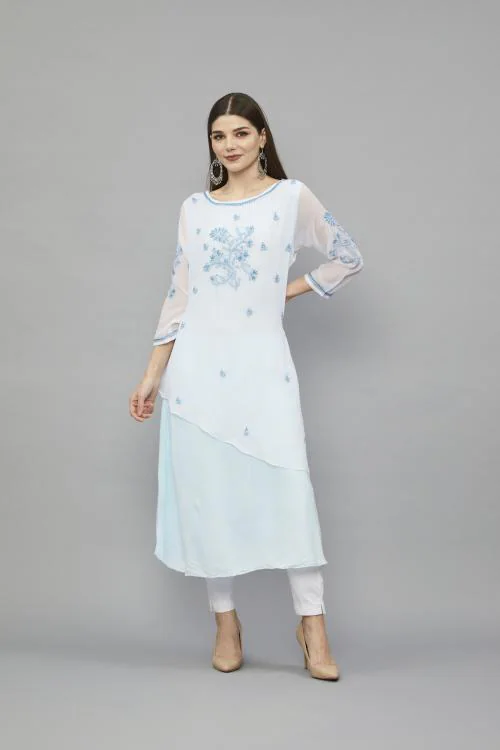 Lakhnavi Kurti Designs Ethnava Women’s Georgette Kurti
