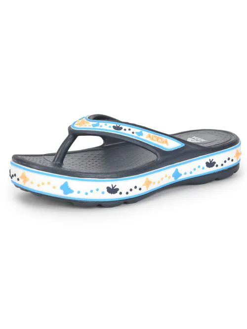 ADDA TM-QUEEN-1 Women Navy & White Geometric Thong Flip-flop