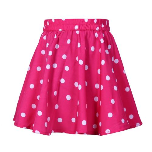 R Cube Girls Kids Red Printed Crepe Skirts