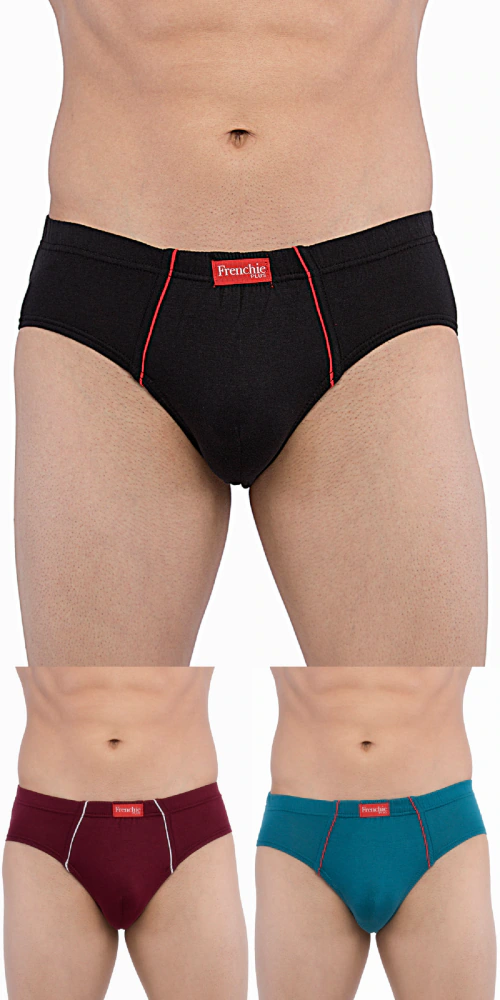 VIP FRENCHIE MENS COTTON BRIEF PACK OF 3