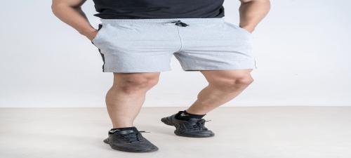 Tuedd Men's Shorts Regular Fit Premium Cotton Single Stripe Grey Melange Shorts